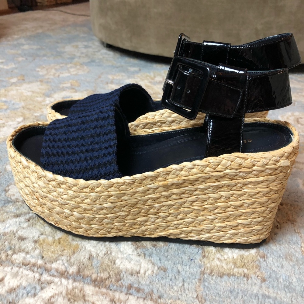 Céline Phoebe Philo Raffia Platform Sandals Sz 7 - Picture 4 of 8